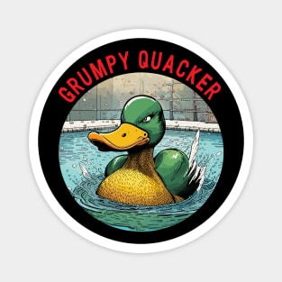 Grumpy Quaker Duck Magnet